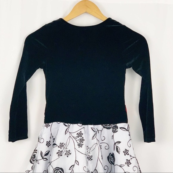 Bonnie Jean Black Velvet and Tulle Dress 8 - Picture 8 of 9